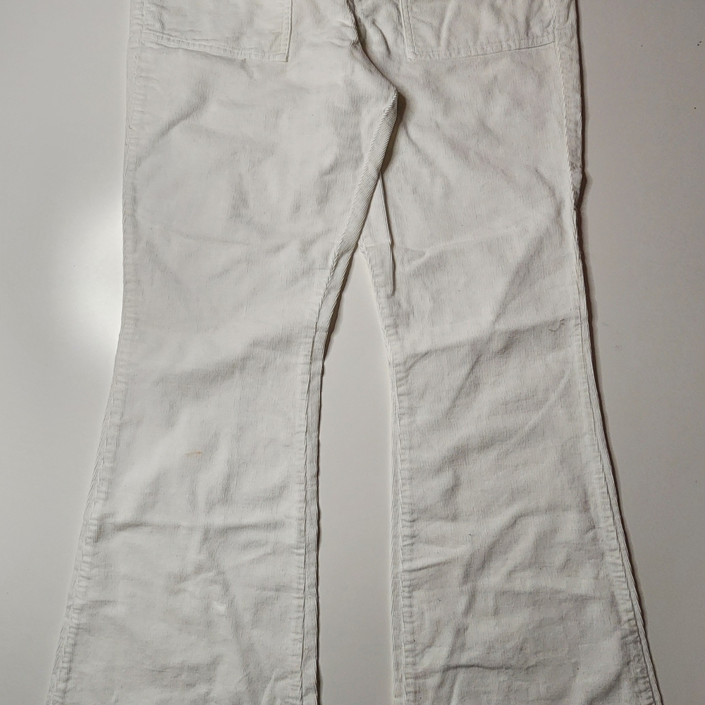 lei Vintage White Corduroy Wide-Leg Pants